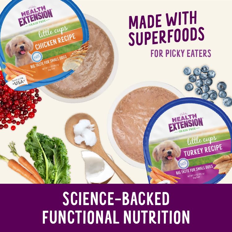 Health Extension Little Cups case packaging shows 12-cup variety box format for easy ordering.