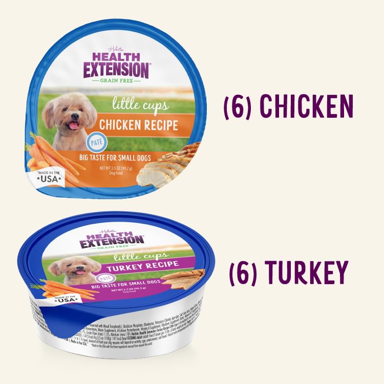Health Extension Little Cups ingredients image highlights carrots, cranberries, blueberries for antioxidants.