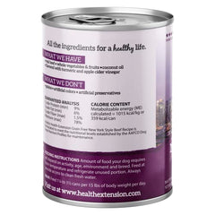 Health Extension New York Style Beef Recipe serving bowl showcases grain-free, complete nutrition.