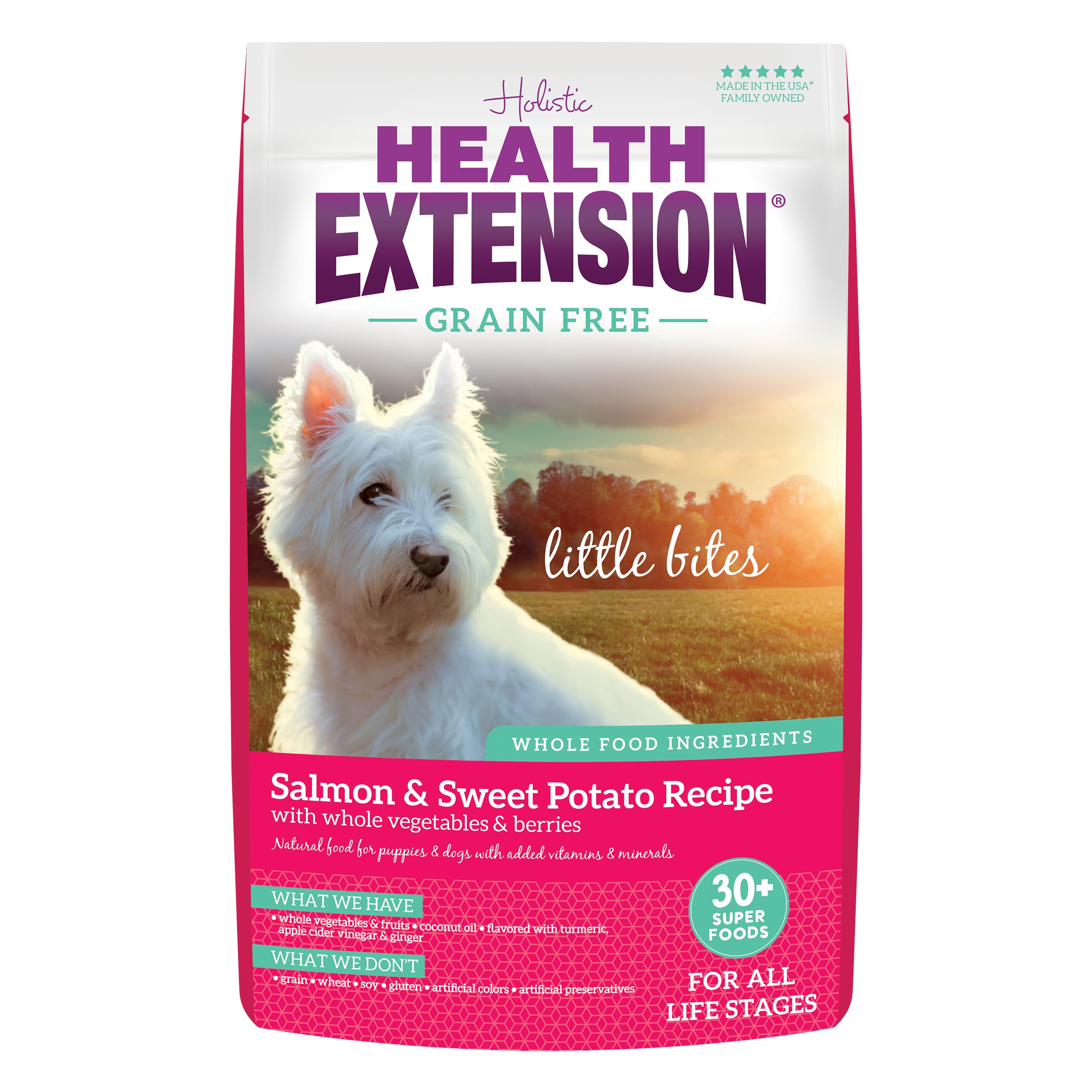 Health Extension salmon little bites in a bowl for lean muscle support.