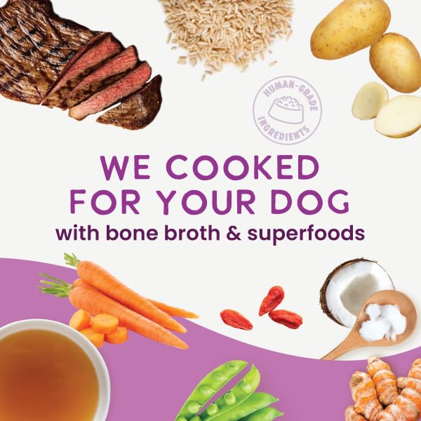 Health Extension served dog meal presented in bowl for appetizing taste.