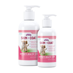 Health Extension Skin & Coat puppy-dosing-teaspoon demonstrates easy dosing for puppies.