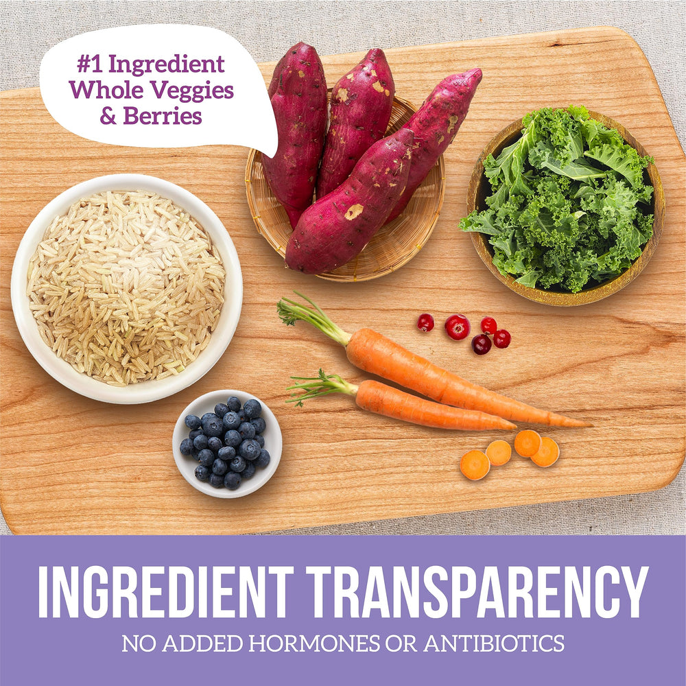Health Extension Vegetarian Entrée case display underscores convenient, versatile plant-based meals.