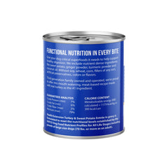 Health Extension ingredients closeup with turkey and sweet potato for hydration and digestibility