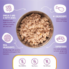 Health Extension gravy detail highlights moisture for easier chewing