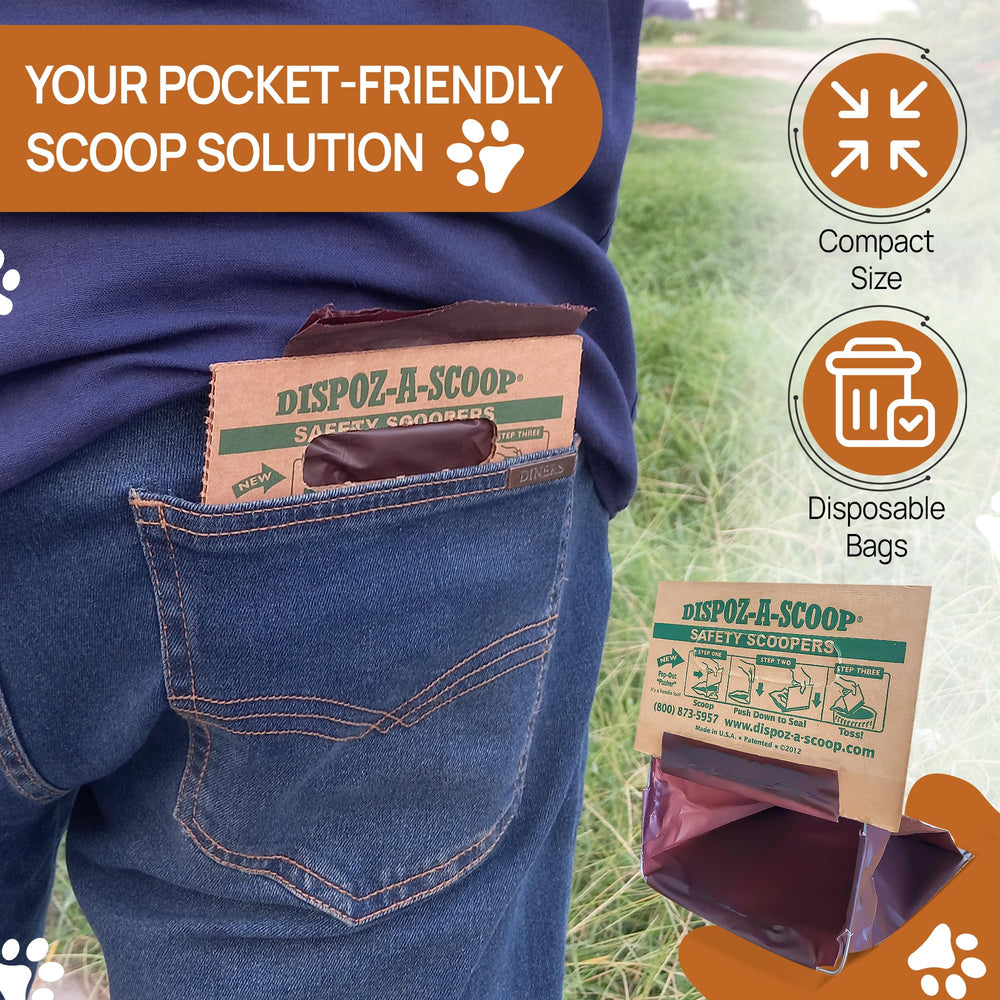 Healthpro Prods Dispoz-A-Scoop compact portable form is ideal for on-the-go cleanliness.