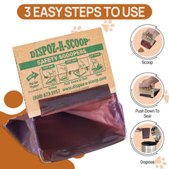 Healthpro Prods Dispoz-A-Scoop self-sealing closure keeps waste contained securely.