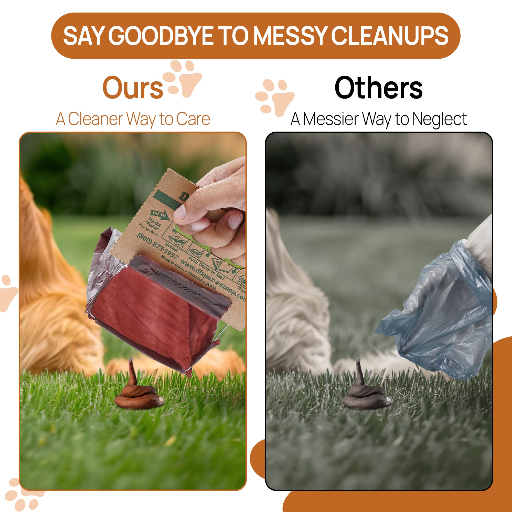 Healthpro Prods Dispoz-A-Scoop XL design fits large and small dogs with ease.
