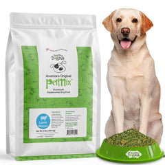 Healthy Dogma PetMix Dehydrated Lamb Dog Food in a bowl for a balanced, easy-to-digest dinner.