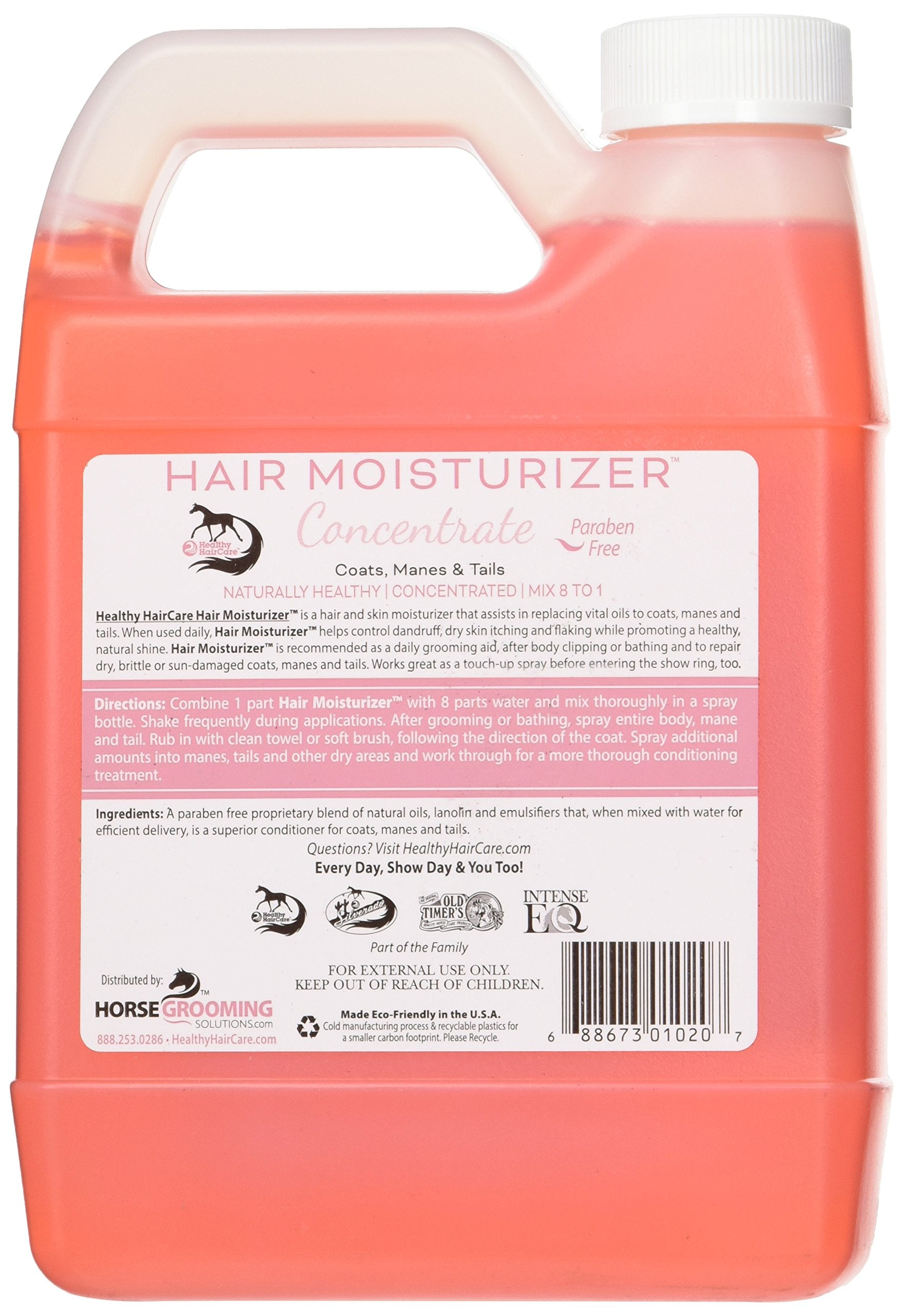 Healthy Haircare Product Horse Hair Moisturizer 1qt label showing HHM32 and origin.