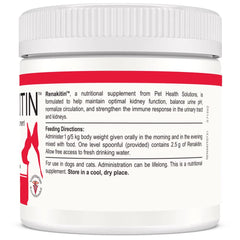 Renakitin mixed into cat food with appealing chicken flavor