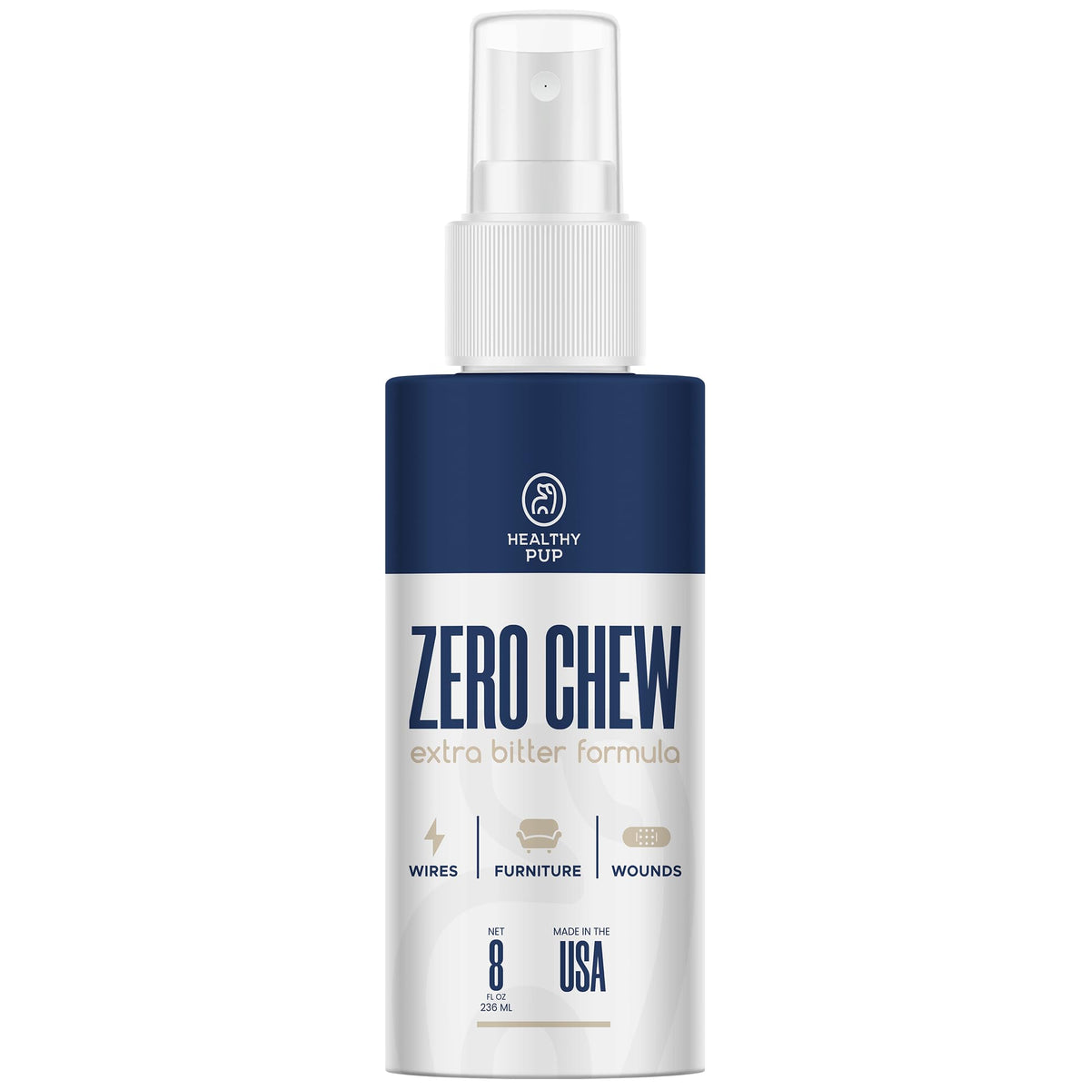 Healthy Pup No Chew Spray 8oz bottle for deterrent on furniture surfaces
