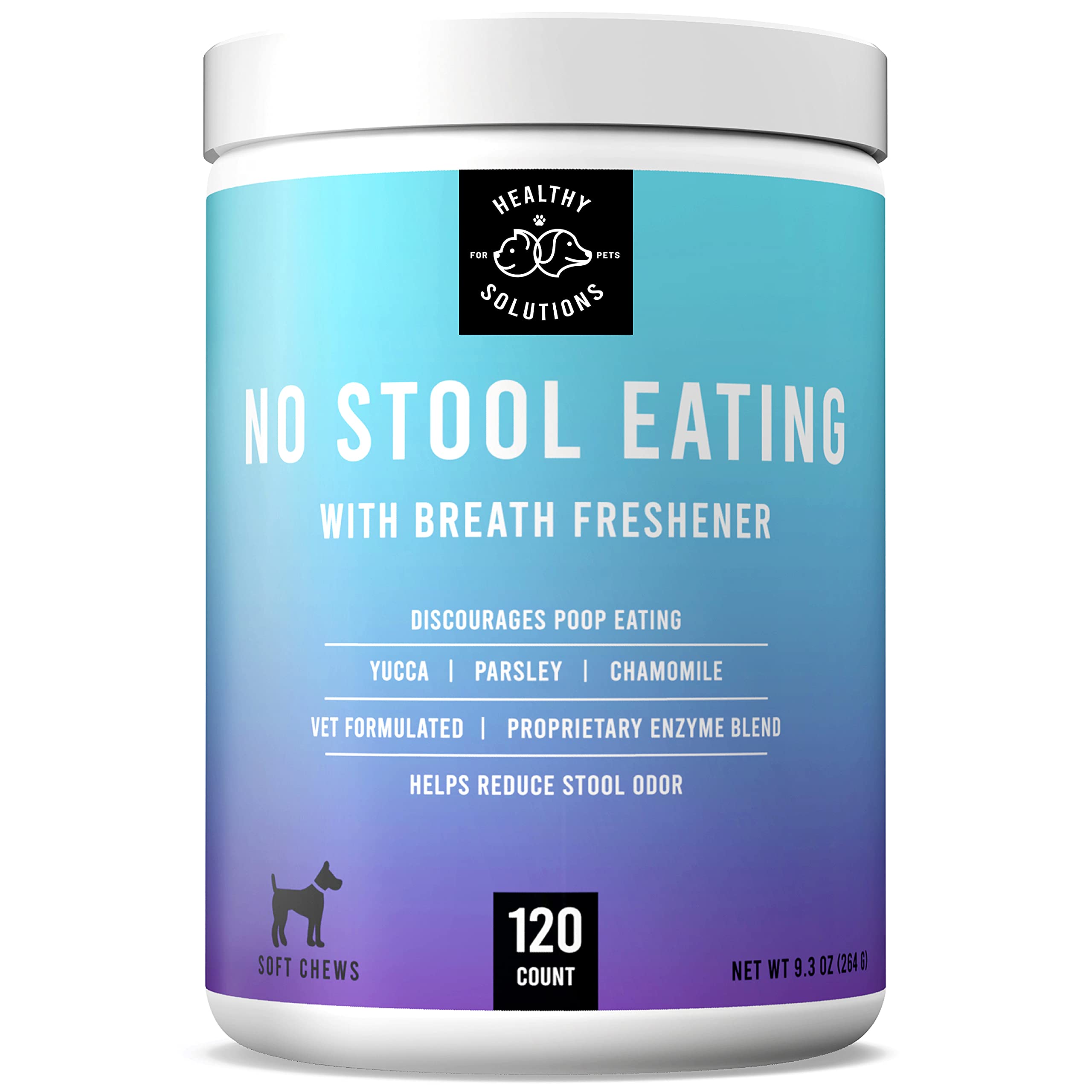 Healthy Solutions For Pets no stool eating soft chews packaging reduces stool odors