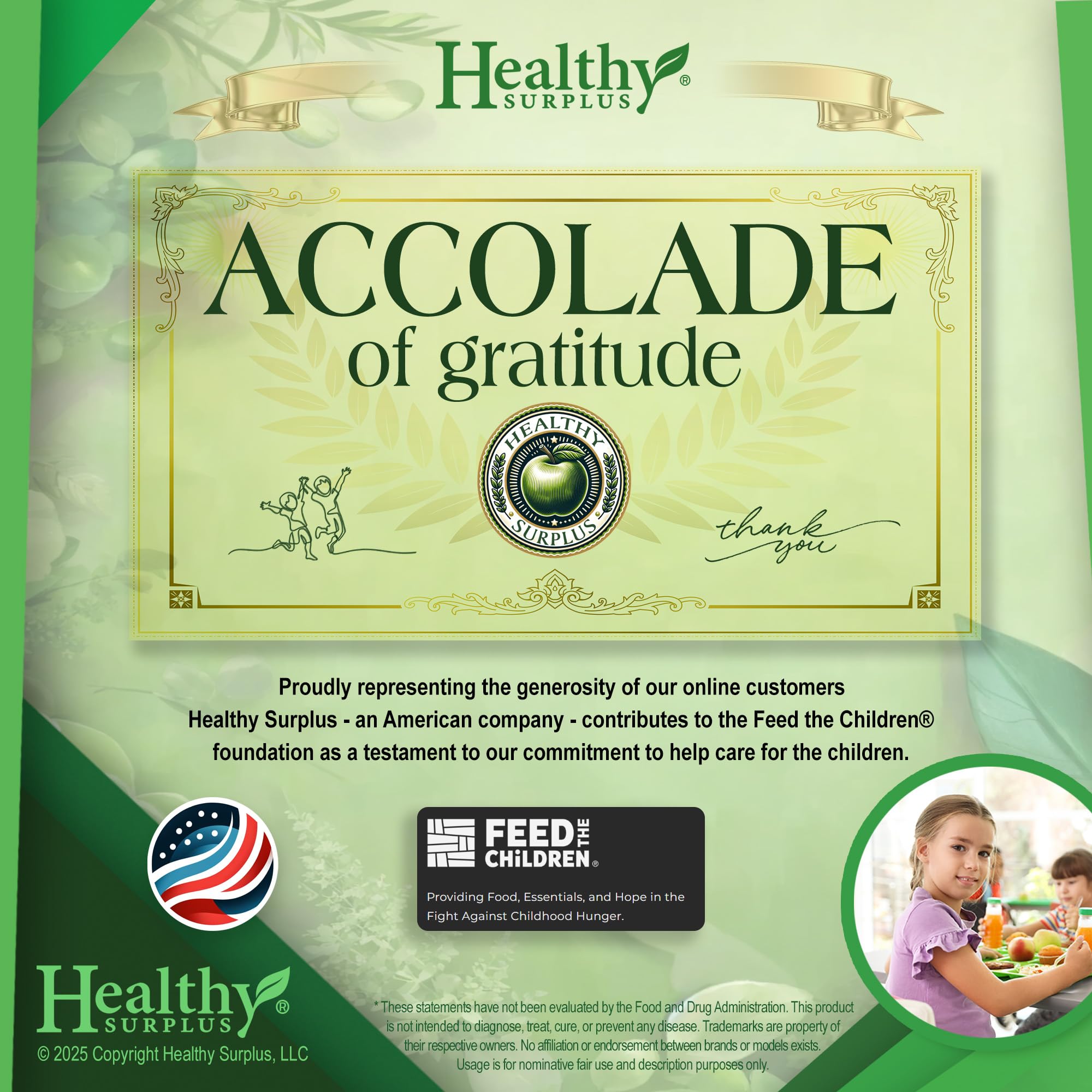 Healthy Surplus Golden Rewards, tarjeta de consejos Vital Volumes visible, apoyo en el cuidado diario.