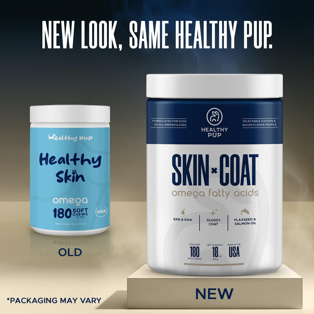 Healthy Pup dog fish oil supplements treats closeup showing soft texture for easy chewing