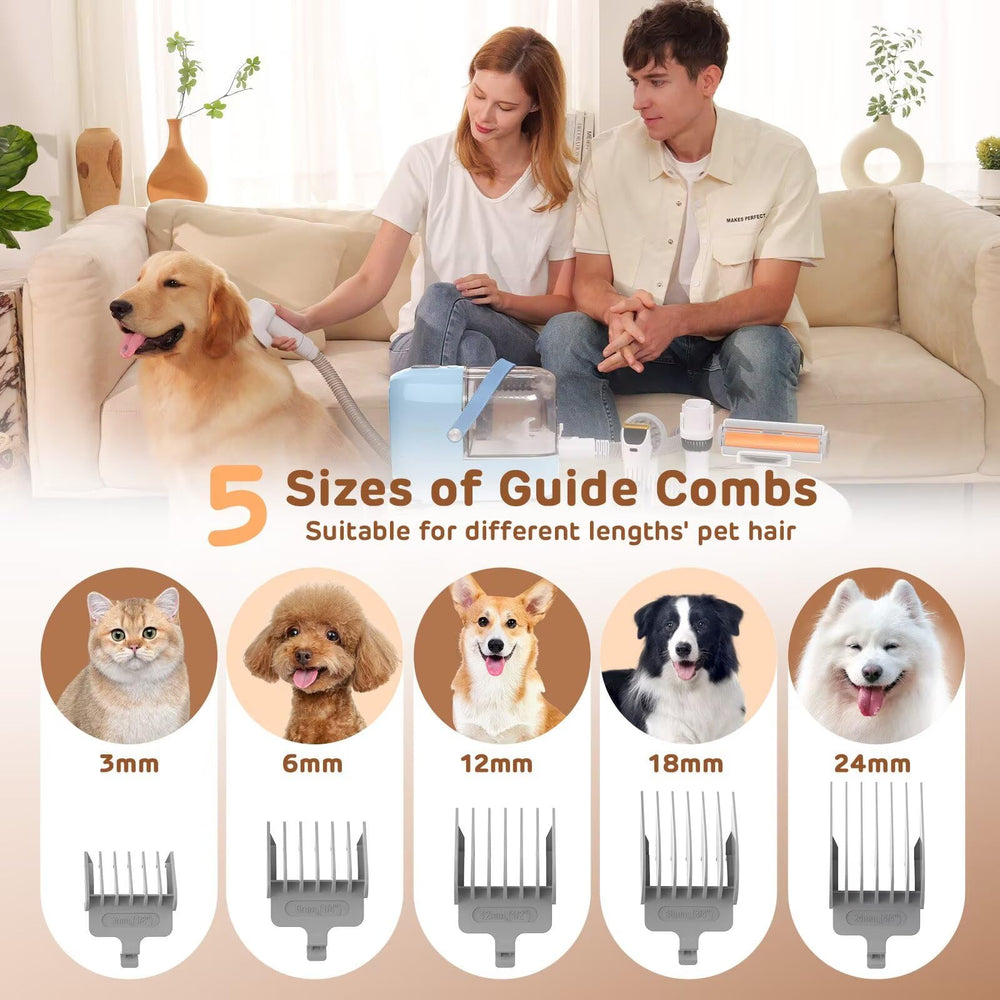 HEAPETS deshedding brush clears loose fur for sleeker coat