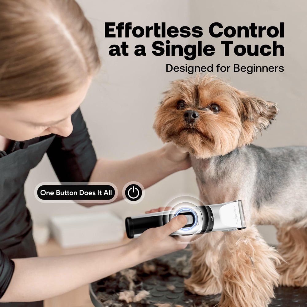 HEAPETS dog clippers battery life 3 hours for long grooming sessions.