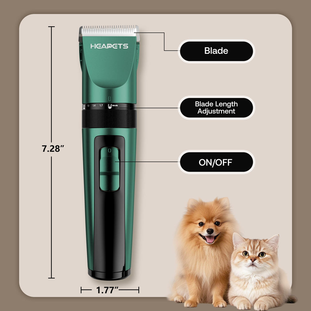 HEAPETS dog clippers easy-clean design simplifies maintenance after grooming.