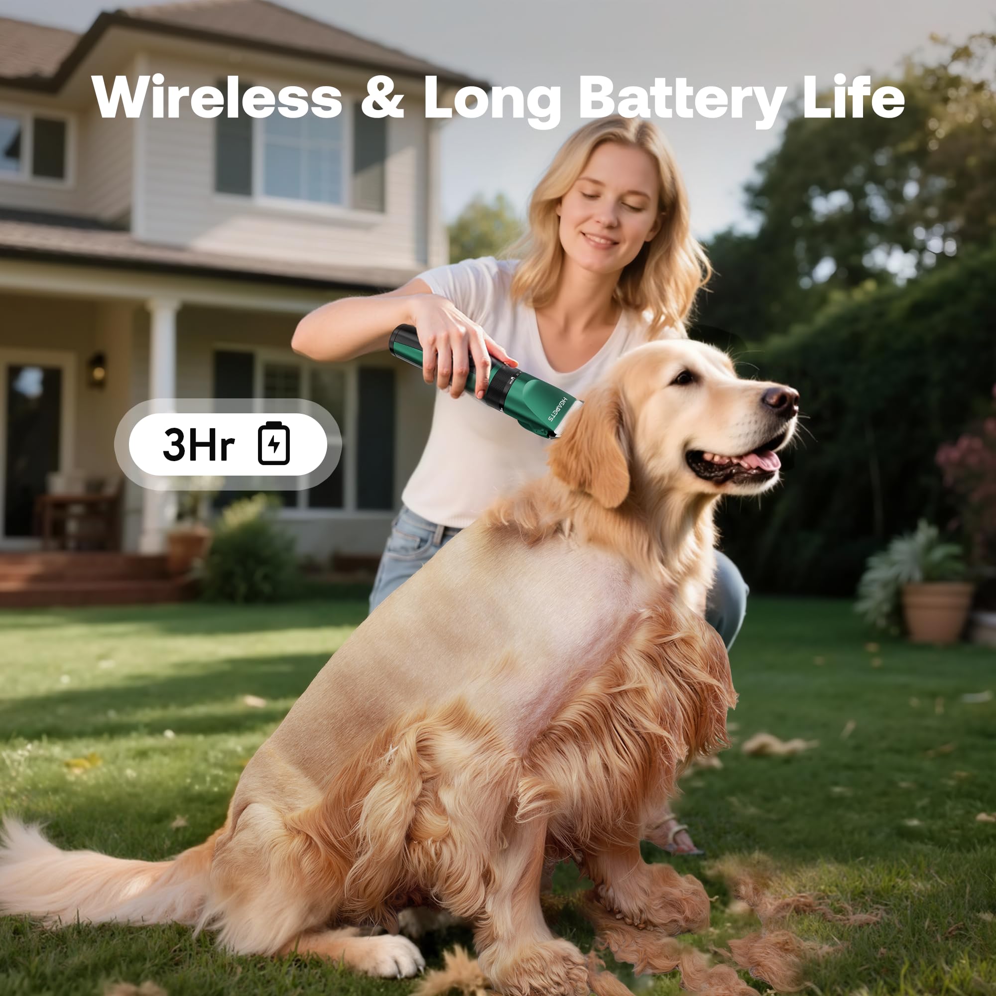HEAPETS dog clippers usb-rechargeable design offers easy charging anywhere.