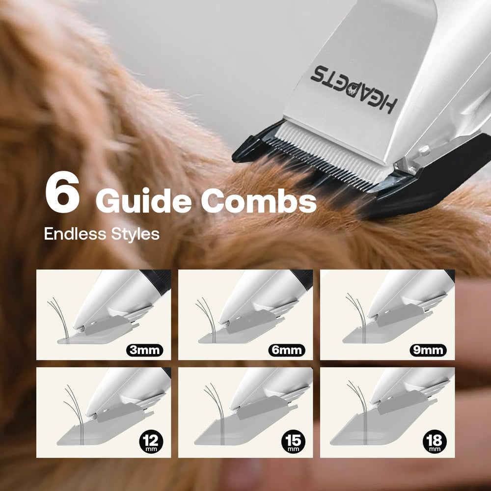 HEAPETS dog clippers USB rechargeable for flexible charging anywhere.