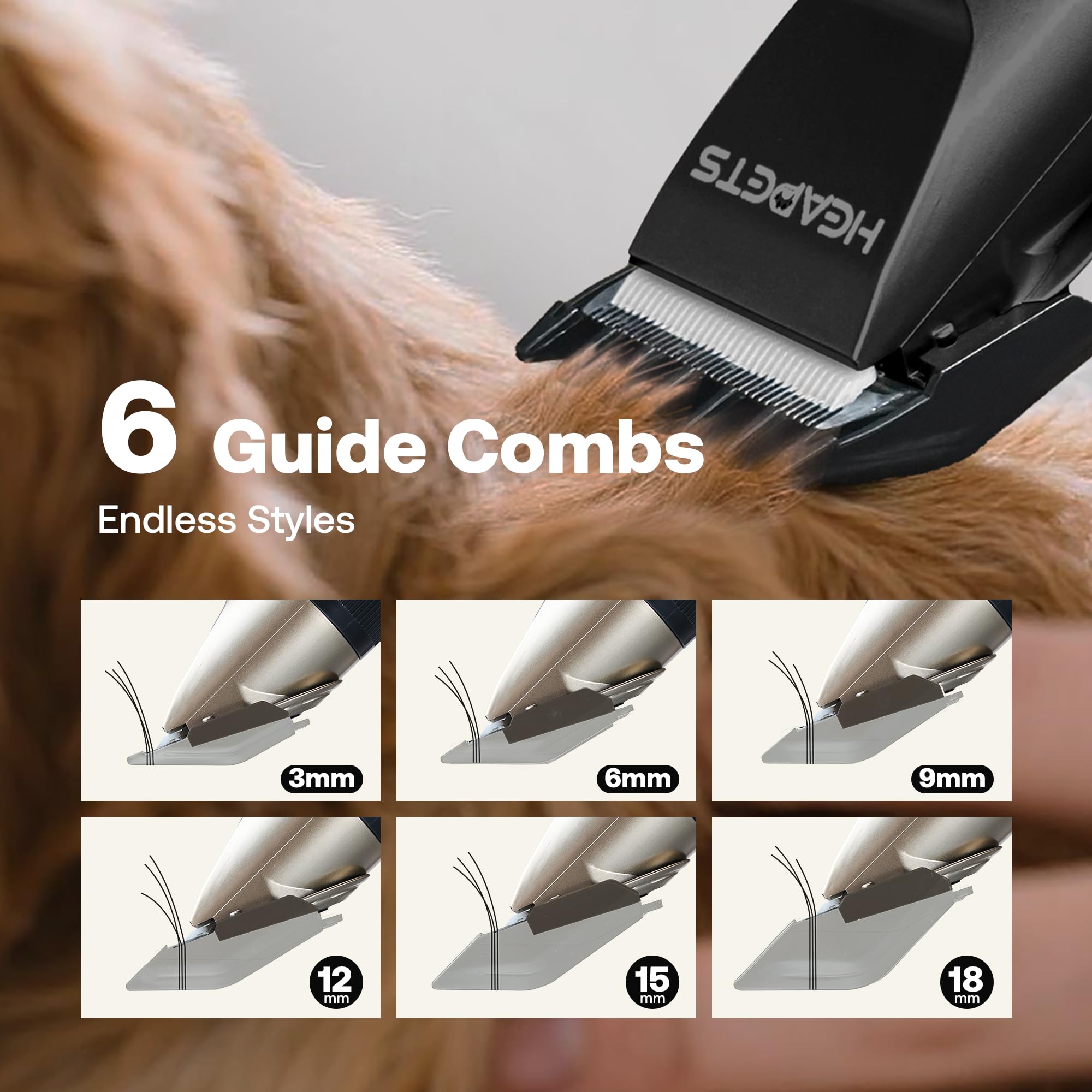 HEAPETS dog clippers washable-blade for easy cleaning.