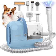 HEAPETS dog grooming vacuum kit 3L dust bin keeps grooming sessions uninterrupted
