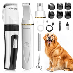 HEAPETS dog hair clippers kit overview shows cordless grooming flexibility at home.