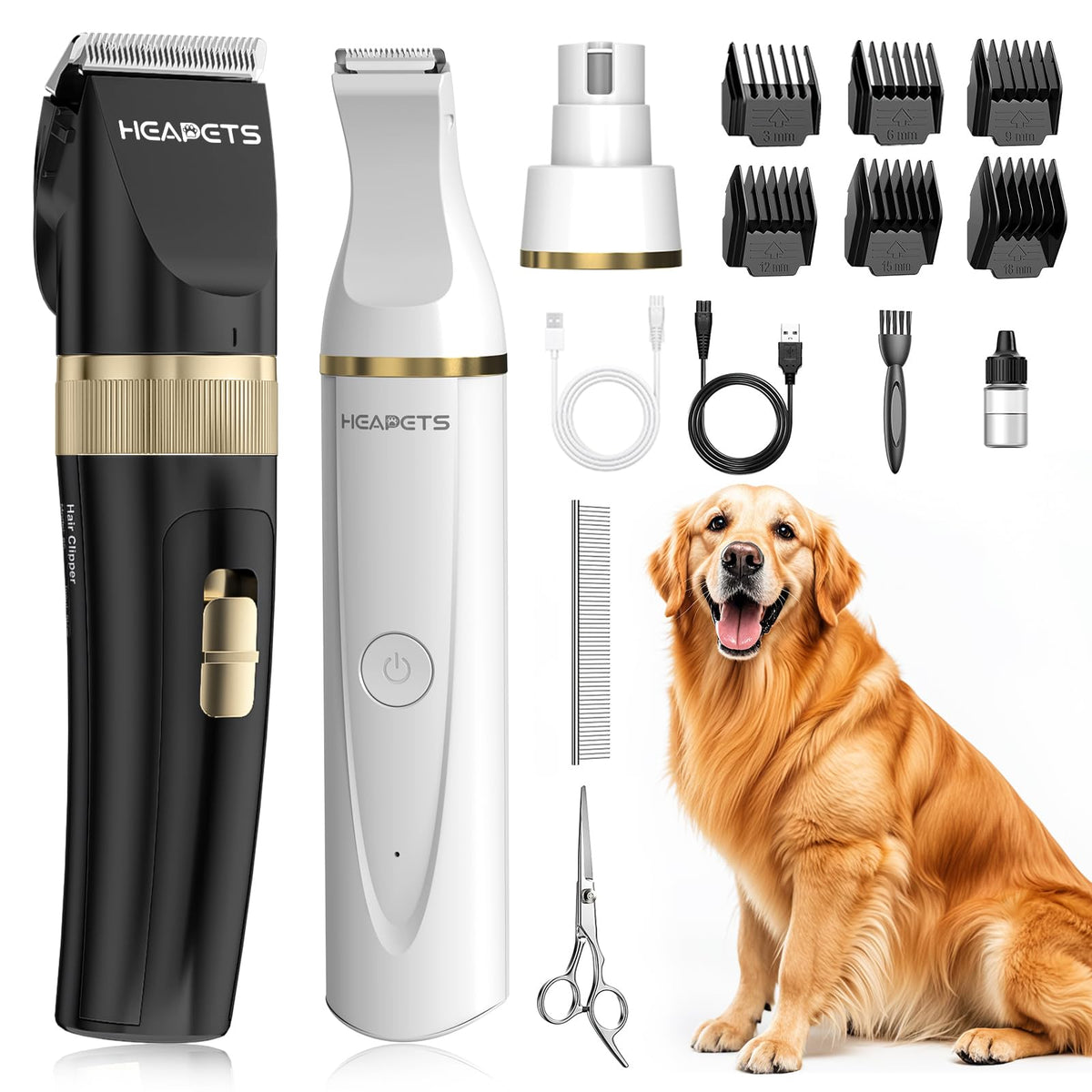 HEAPETS dog hair clippers kit for precise at-home grooming