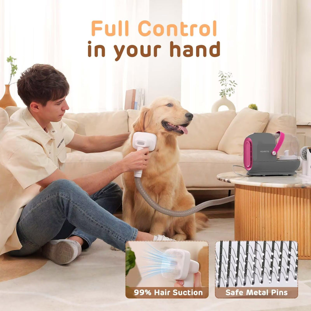 HEAPETS low-noise design reduces pet stress during grooming sessions.
