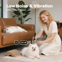 HEAPETS low-noise grooming design to keep pets calm during trimming