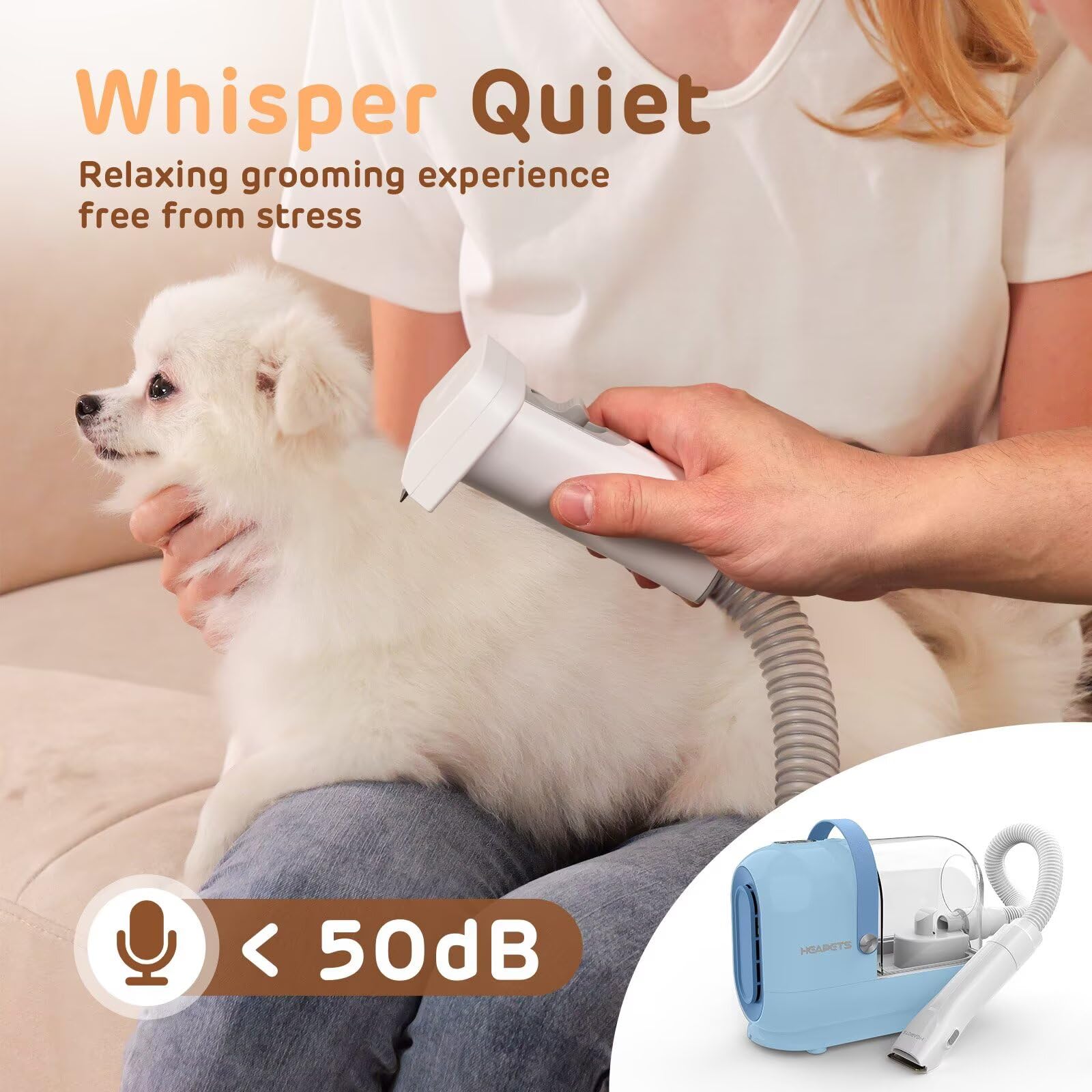 HEAPETS massage comb supports relaxed grooming sessions