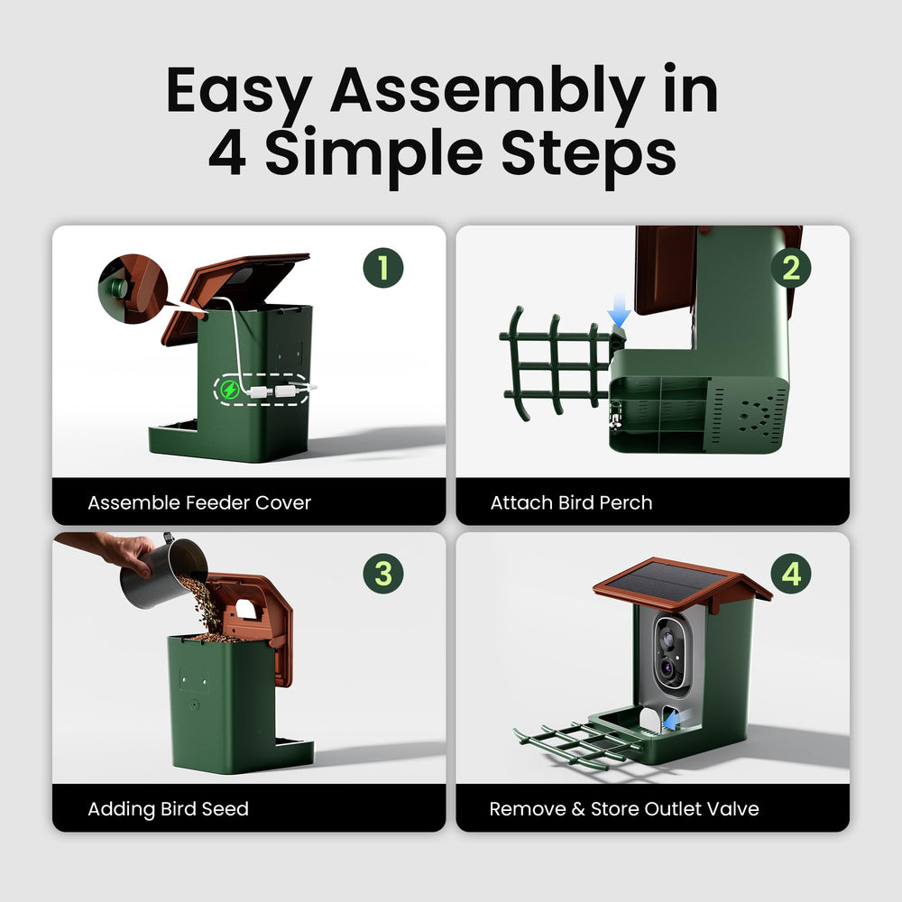 HEAPETS Weatherproof feeder withstands rain and snow year round