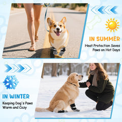 HeavenEye dog socks protect paws on hot and icy pavement for comfortable walks.
