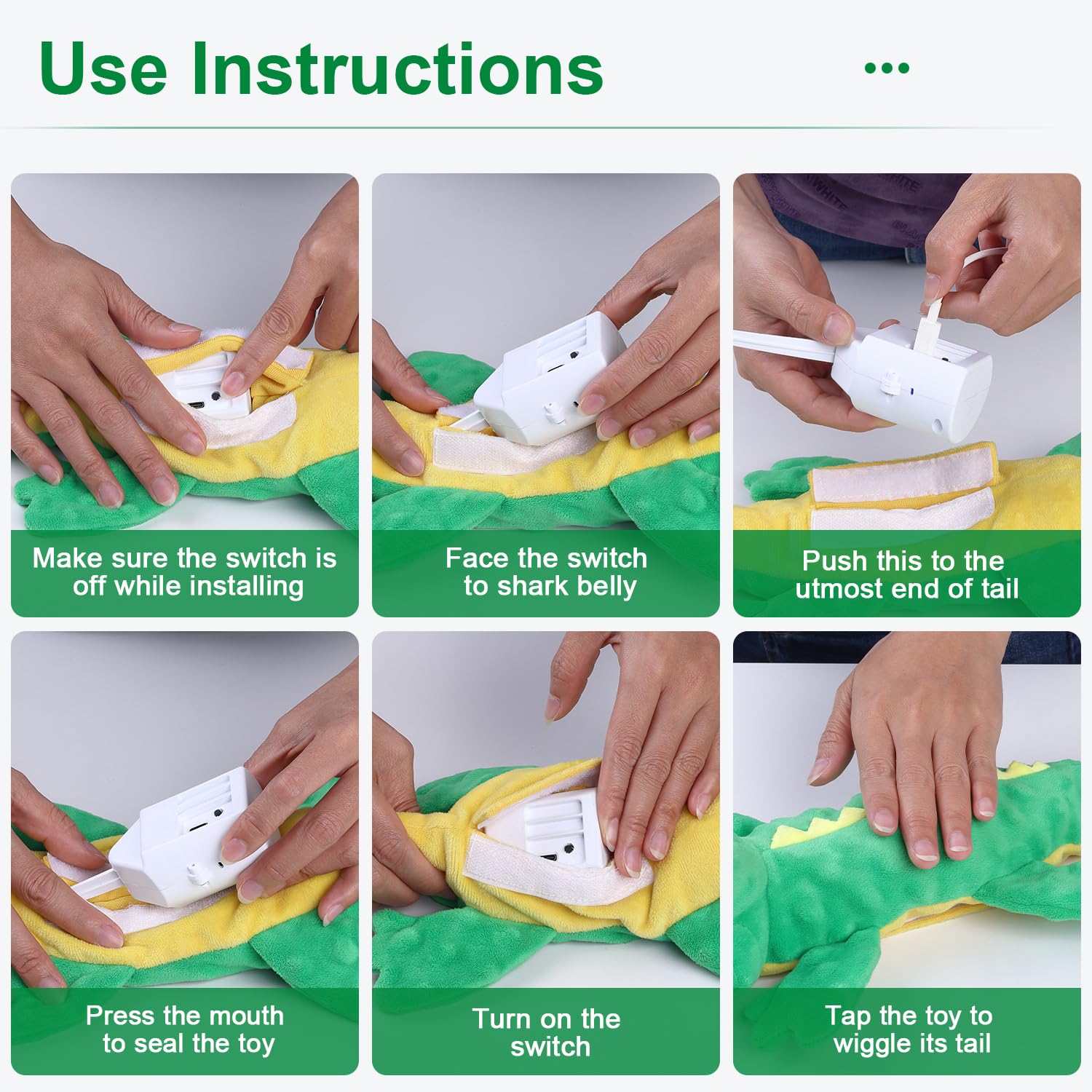 Hedsuin Alligator soft fabric safe for teeth and gums