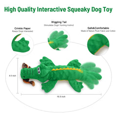 Hedsuin Alligator tail wiggle action keeps dogs entertained and active