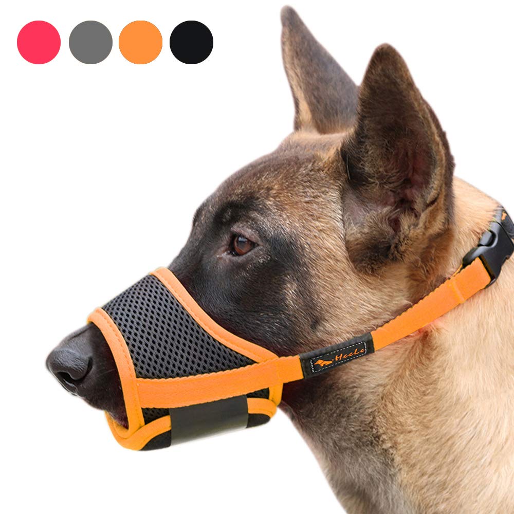 Bozal HEELE para perro con nylon suave y malla aire, cómodo para paseos.