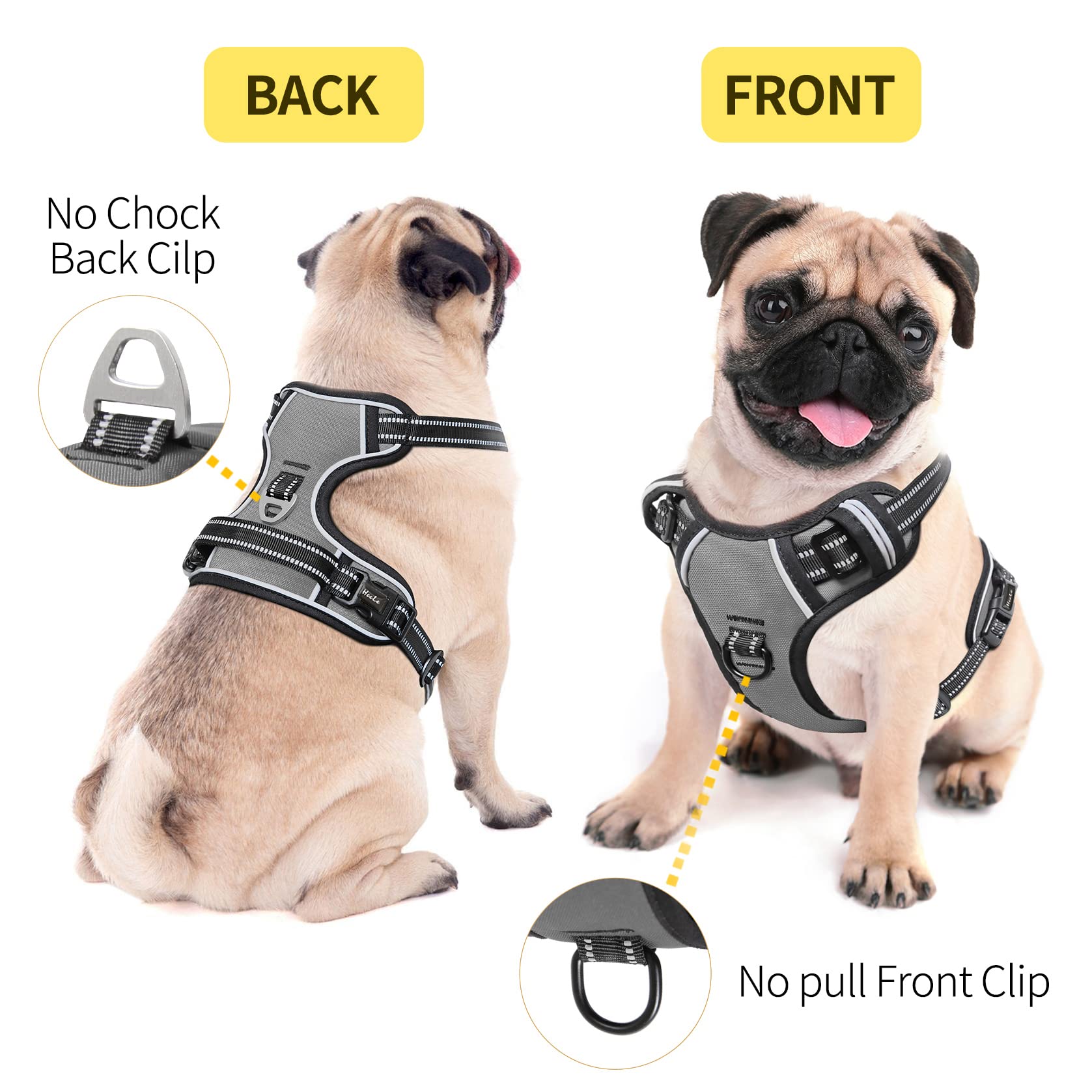 HEELE Dog Harness adjustable-strap-system highlights custom fit for growing dogs