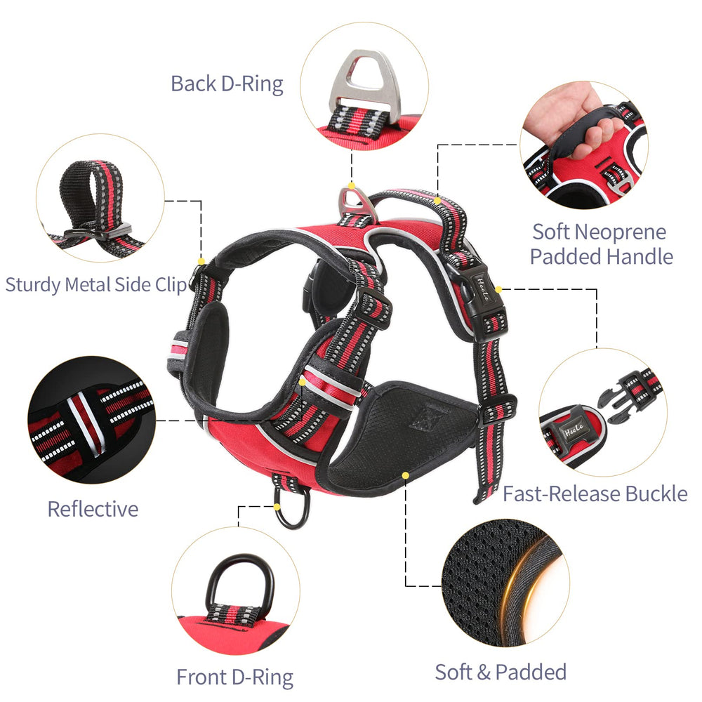 HEELE Dog Harness back leash ring enables safe, controlled casual walks.