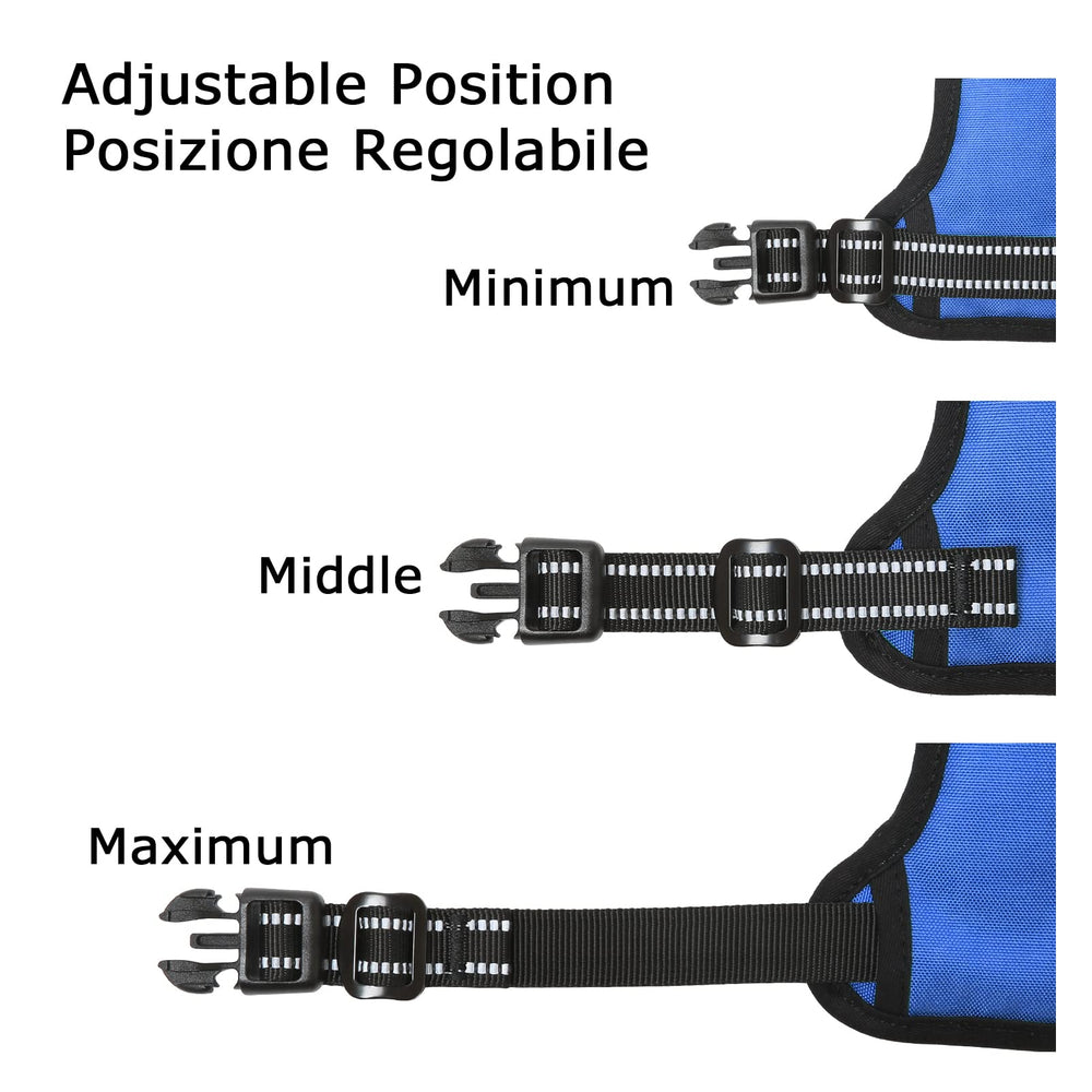 HEELE easy-on-off harness with adjustable straps fits growing dogs securely