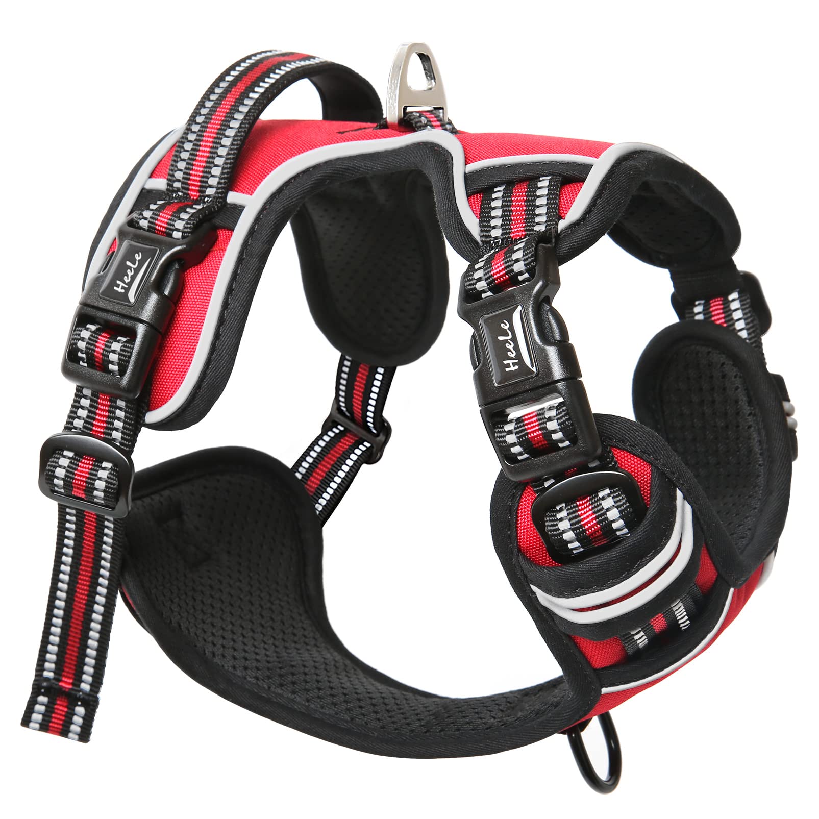 HEELE Dog Harness emergency back handle for quick control.