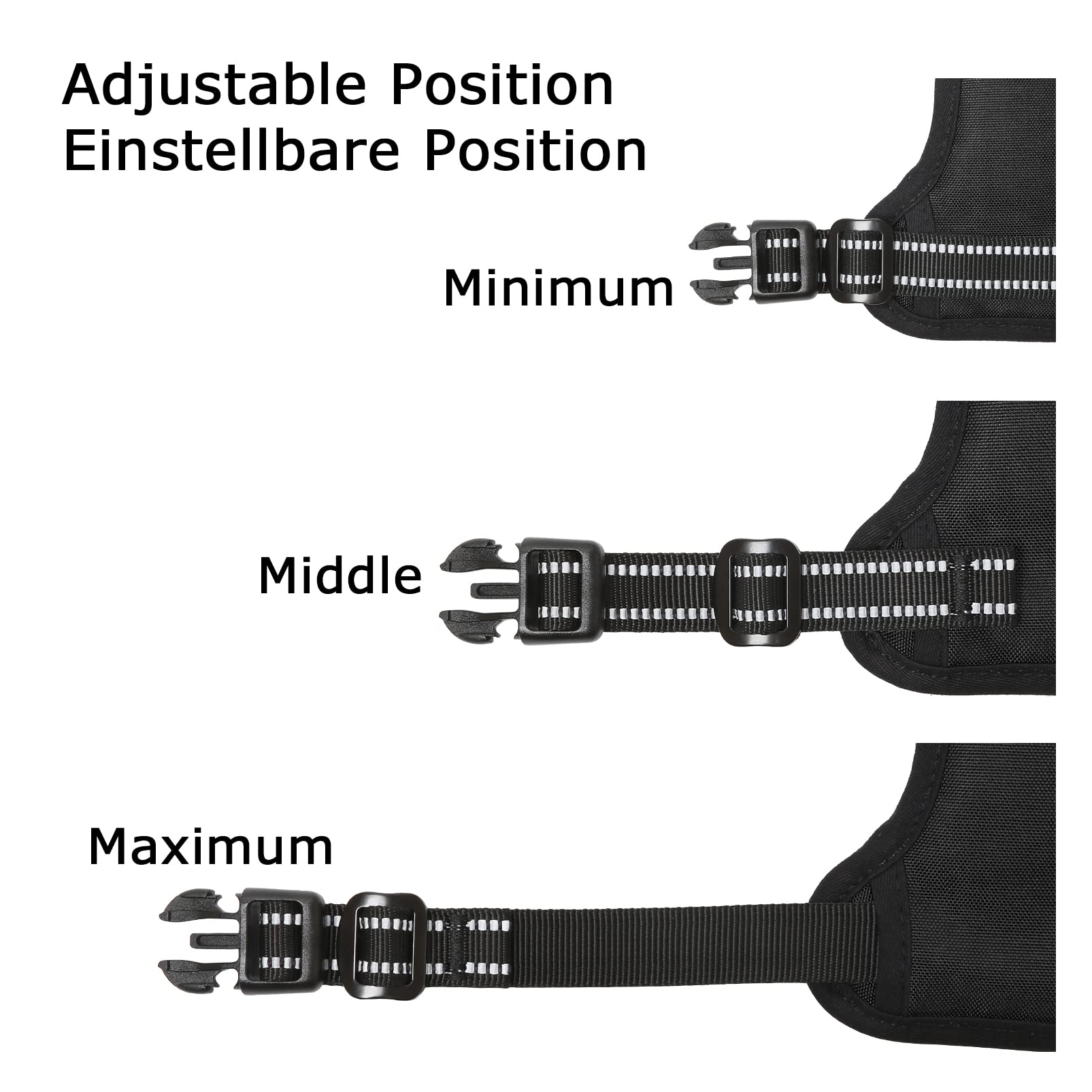 HEELE dog harness neoprene padded handle enables quick control.