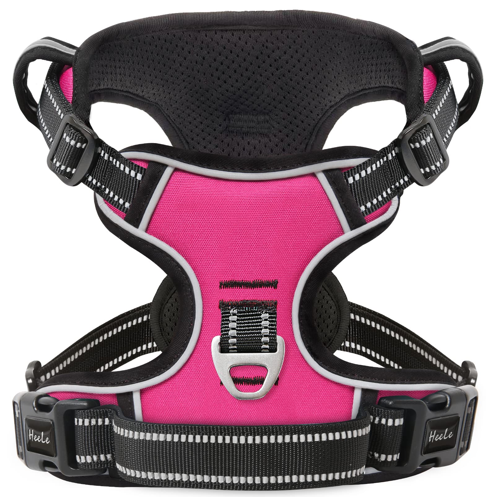 HEELE dog harness Rose M back view shows durable padding for comfort on walks