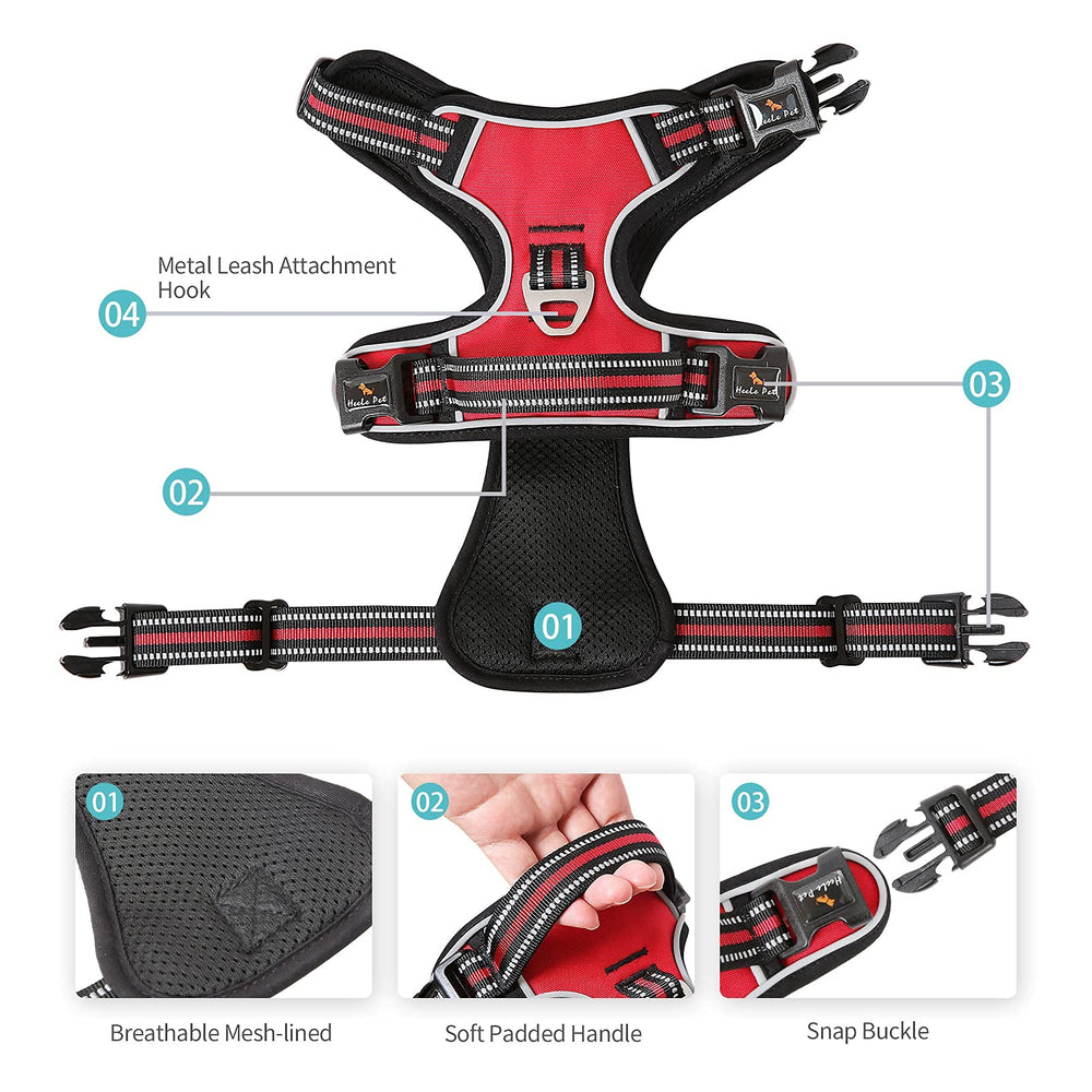 HEELE Dog Harness soft mesh lining helps keep dogs cool.