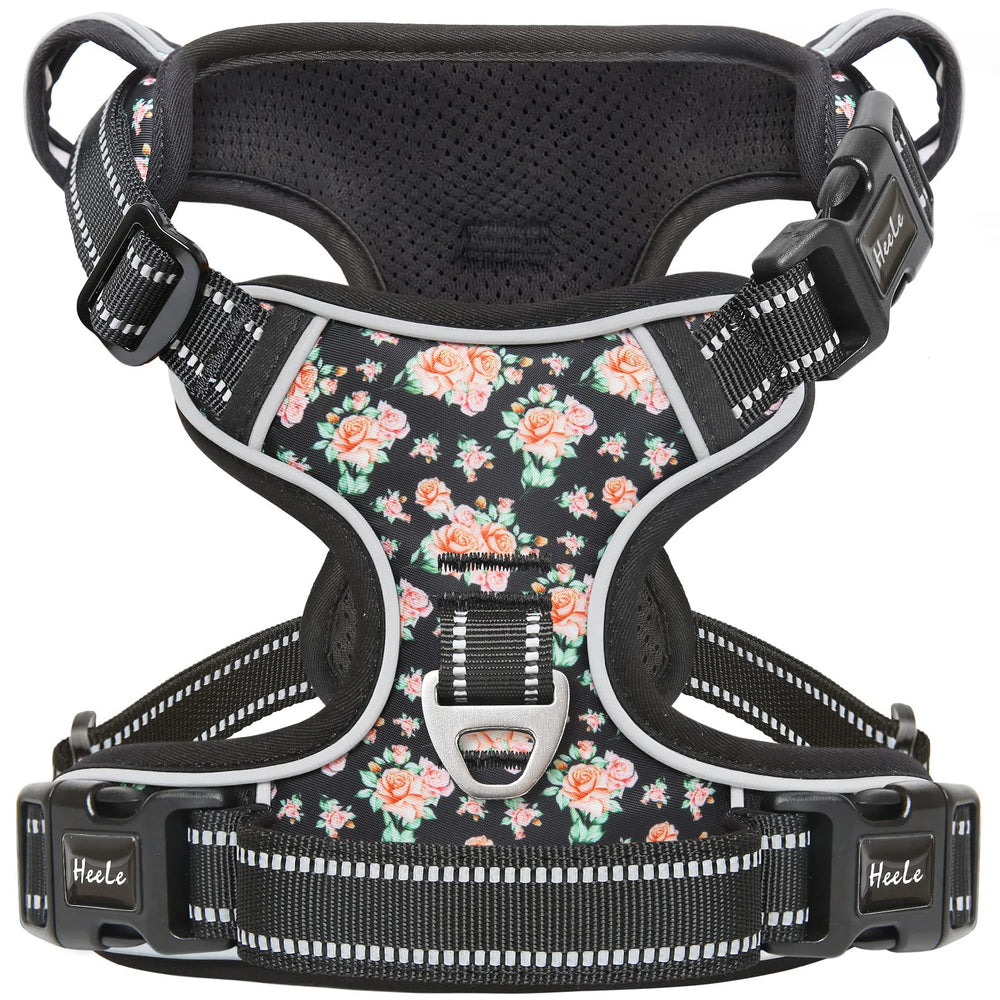HEELE Flower-Black durable nylon oxford construction for long-lasting wear.