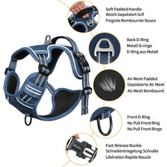 HEELE no-pull chest-back rings harness for comfortable, controlled outdoor training.
