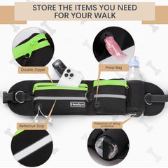 Heellpxi dual-handle bungee leash in green for added control during training and walks
