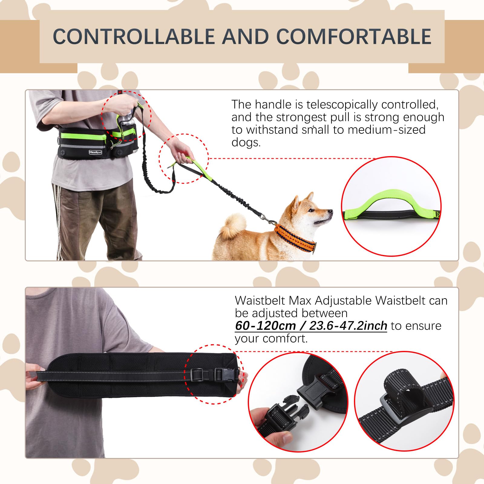 Heellpxi non-slip padded handle in green enhances grip and comfort