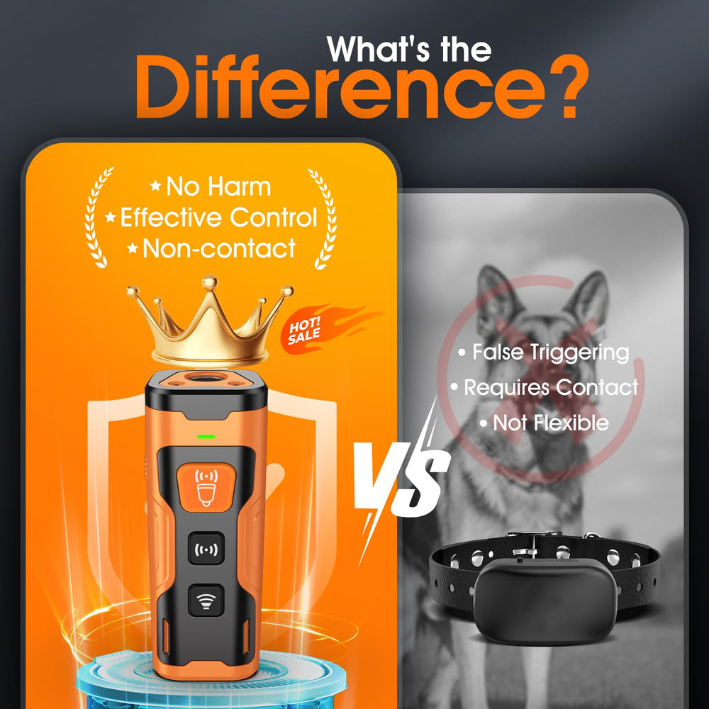 HeeNzz dog bark deterrent in outdoor use shows portable, discreet anti barking tool for parks and yards