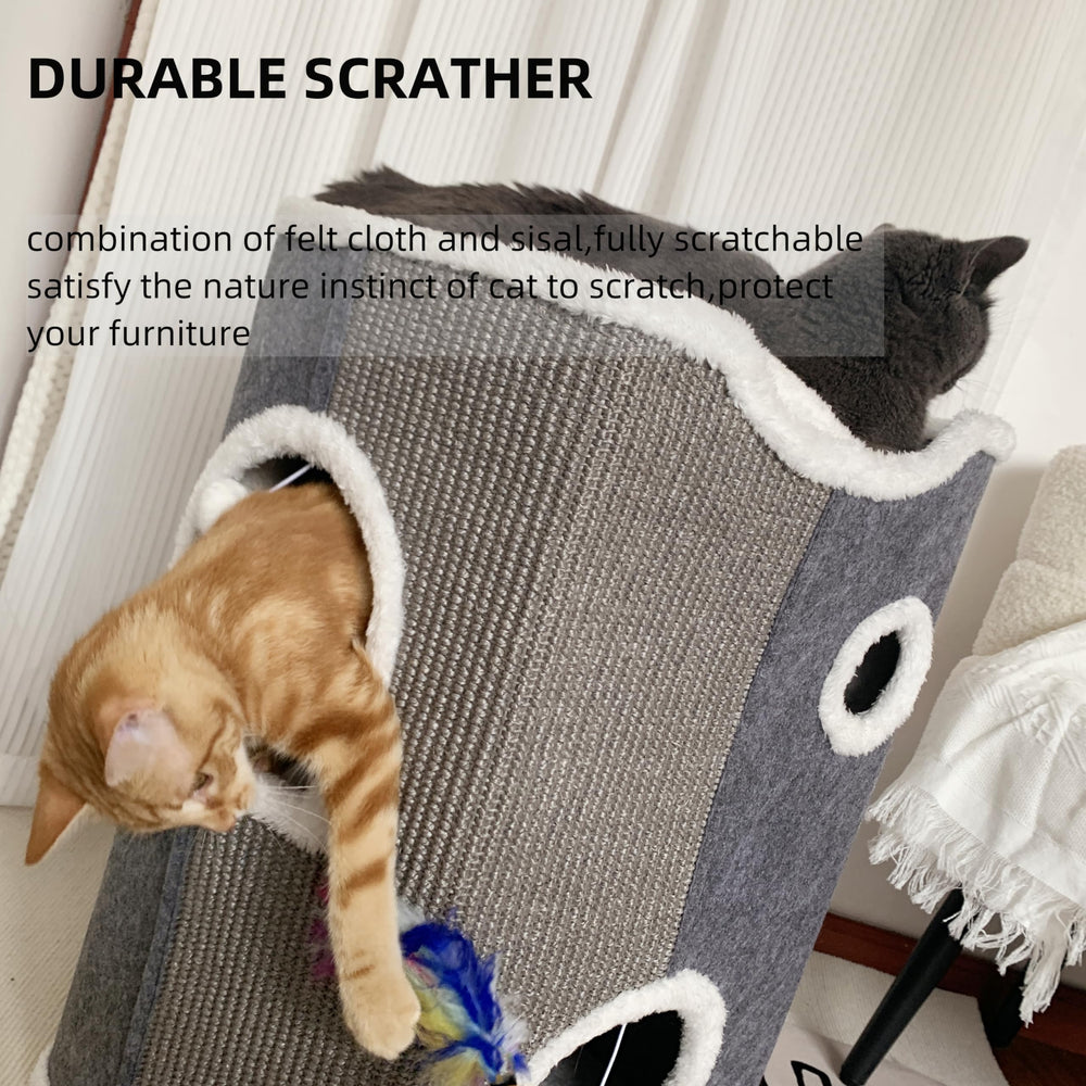 Heerduos sturdy 12mm MDF base supports mid-size to large cats securely