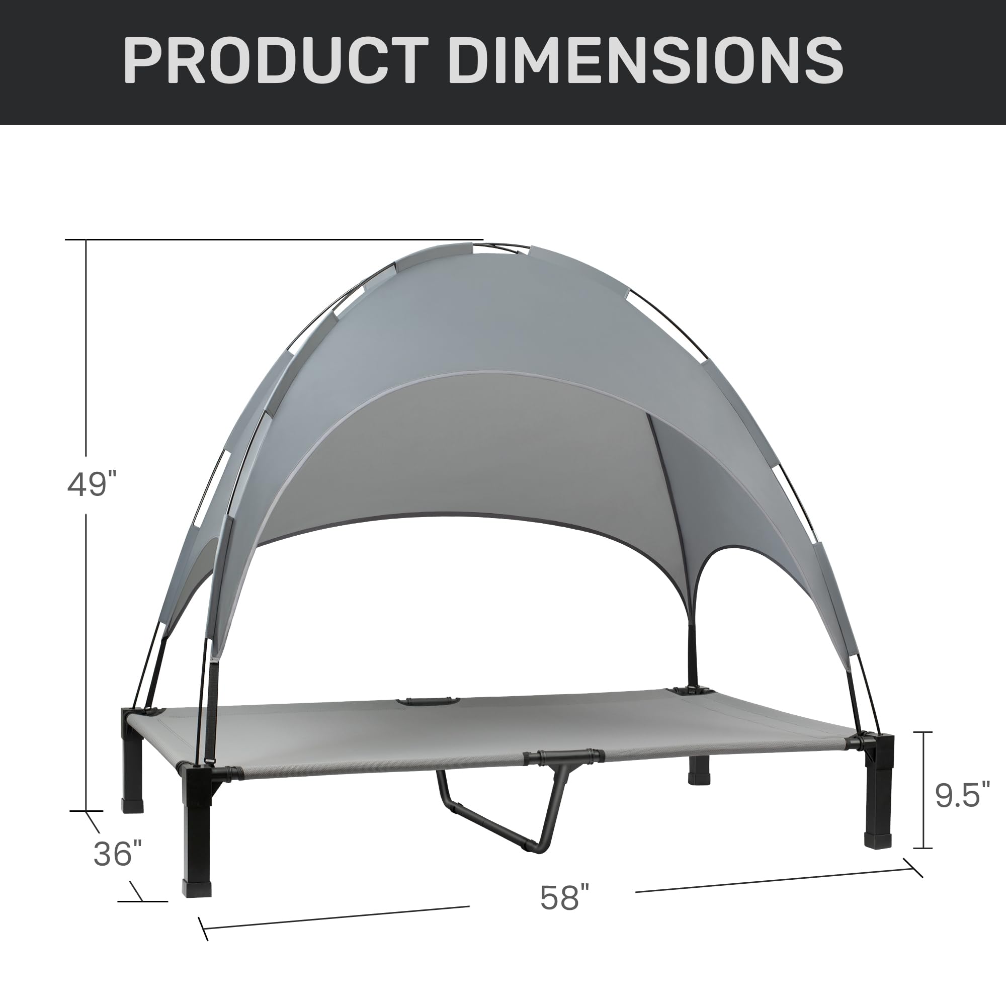 Heeyoo anti-skid feet keep the bed stable on varied surfaces.